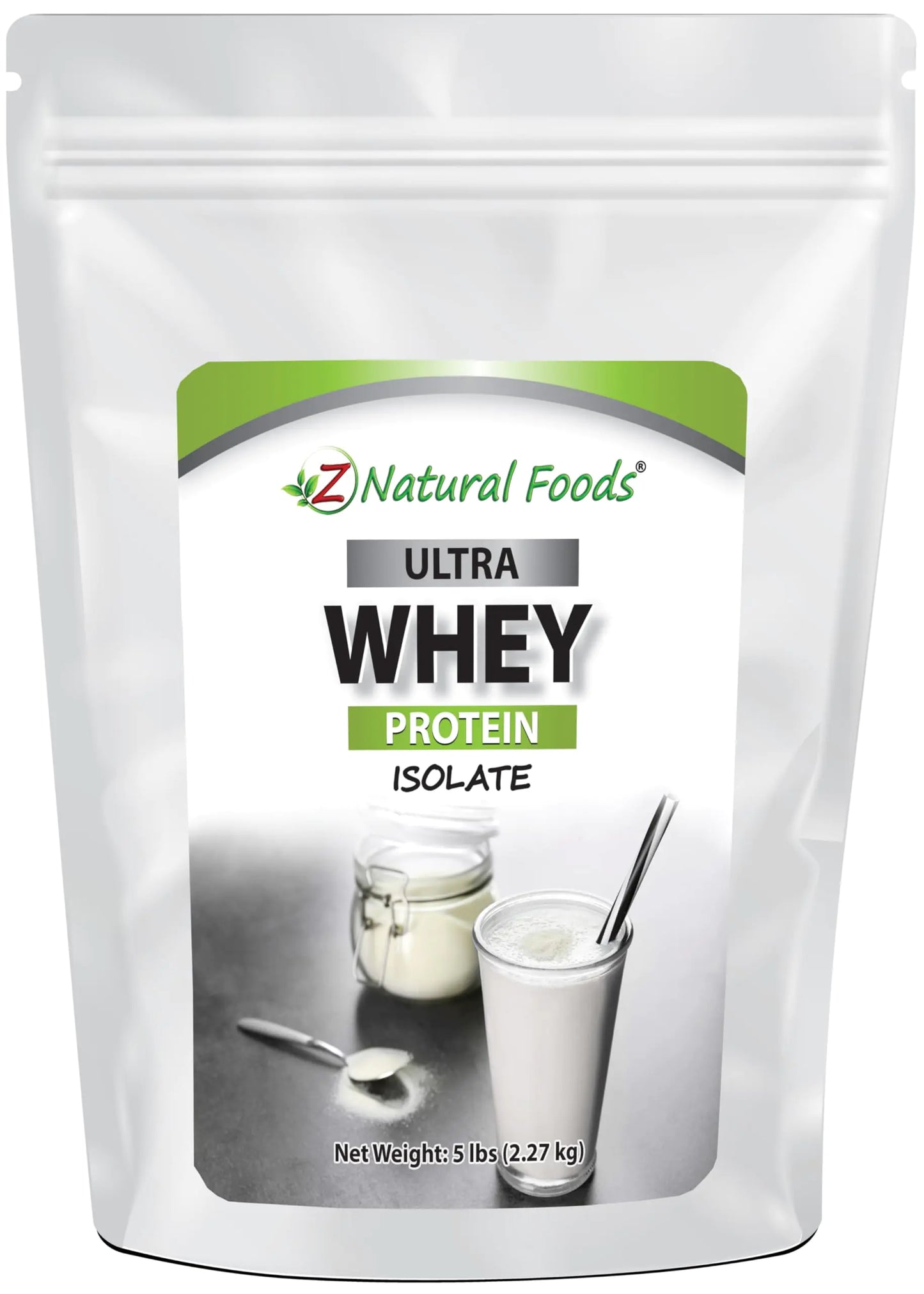 Z Natural Foods Ultra Whey Protein Isolate Powder - Pure Unflavored Unsweetened Whey Protein Powder - Flavorless Whey Isolate with Vital Proteins for Fitness Sports Nutrition Immune Support 5 lb