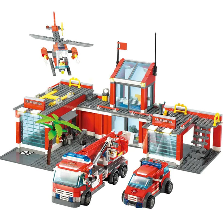 Fire Truck Compatible with LEGO Building Blocks