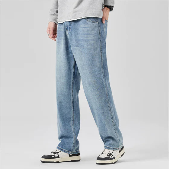 American Street Retro Washed Grey Jeans