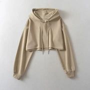Women's 2023 Autumn Drawstring Hooded Pullover Sweater