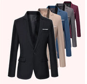 Men's Slim Fit Casual Blazer - Autumn/Winter Style
