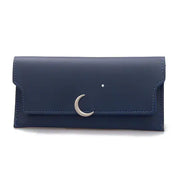 Star Moon Rivet Zipper Soft Leather Wallet