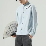 Men's Embroidered Loose Casual Chinese Tang Suit Cardigan