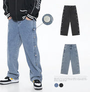 Men's Hip Hop Loose Straight Leg Wide Leg Jeans