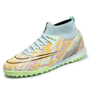 Men's High-Top Soccer Cleats for Turf Training