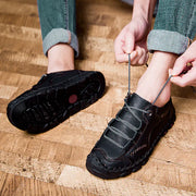 Handmade Leather Soft Bottom Loafers Casual Shoes