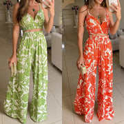 2023 Summer Sexy Printed Cami Bra and Pants Set