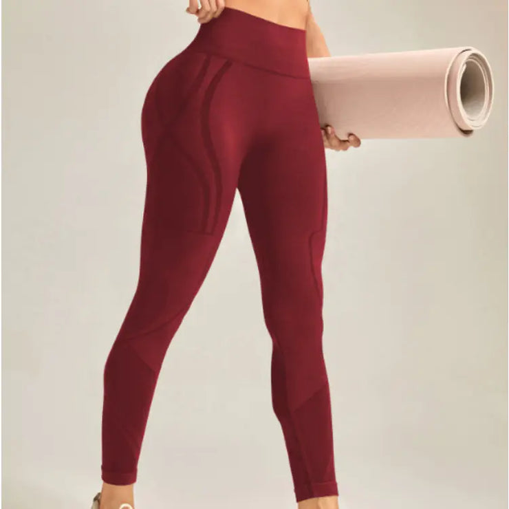 High-Waisted Seamless Yoga Pants for Running & Fitness