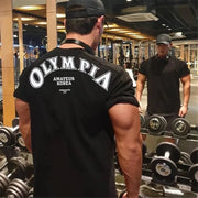 Men's Olympia Printed Cotton T-Shirt for Gym Workout