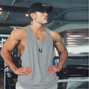 Men's Printed Round Neck Sleeveless Gym Tank Tops