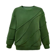 Green Hoodies Women Fashion O Neck Long Sleeve Tops Autumn New Casual Elegant Women's Oversized Sweatshirt Basic Clothes