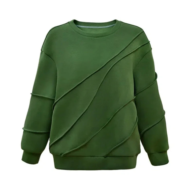 Green Hoodies Women Fashion O Neck Long Sleeve Tops Autumn New Casual Elegant Women&