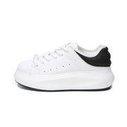 Lace Up Round Toe Platform Sneakers