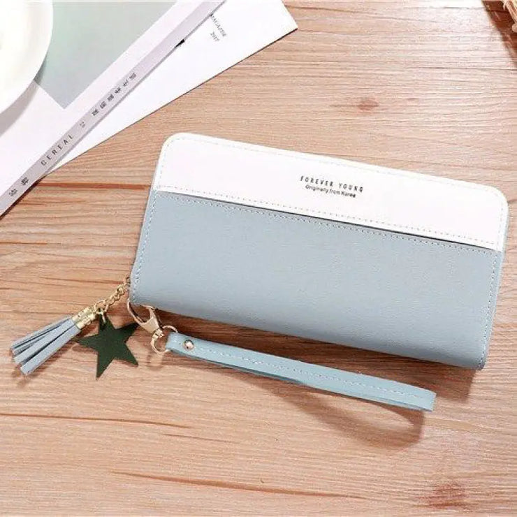 PU Leather Zipper Wallet Card Case