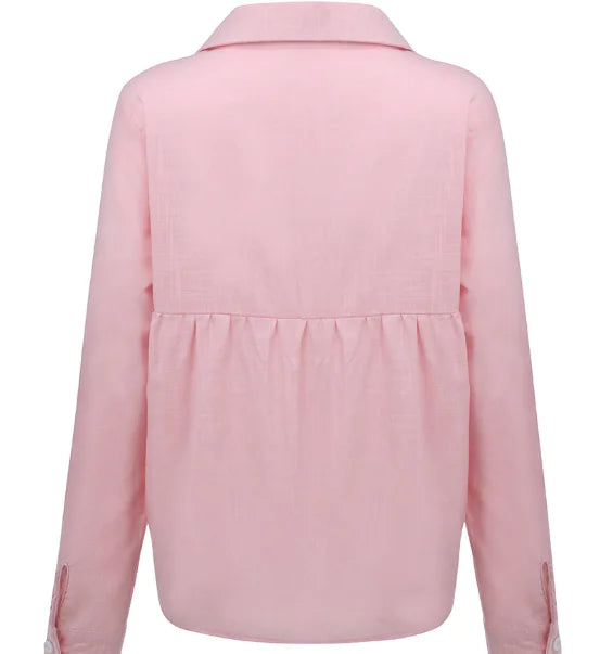 2020 Spring Autumn Casual Loose Linen Shirt