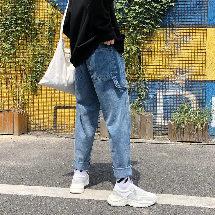 Loose Fit Unisex Hip Hop Pants - Trendy Wide Leg Jeans