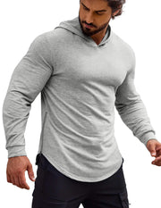 COOFANDY Mens Workout Hooded Sweatshirts Long Sleeve