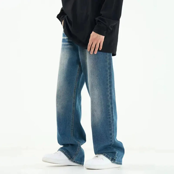 Loose Oversized Straight Washed Denim Jeans