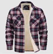 Men's Fleece-Lined Plaid Jacket
