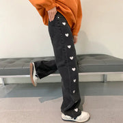 Wide Leg Loose Ladies Jeans - Casual Street Trend