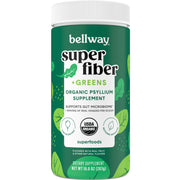 Bellway Super Fiber + Greens Powder Sugar-Free Psyllium Husk Fiber Supplement Powder