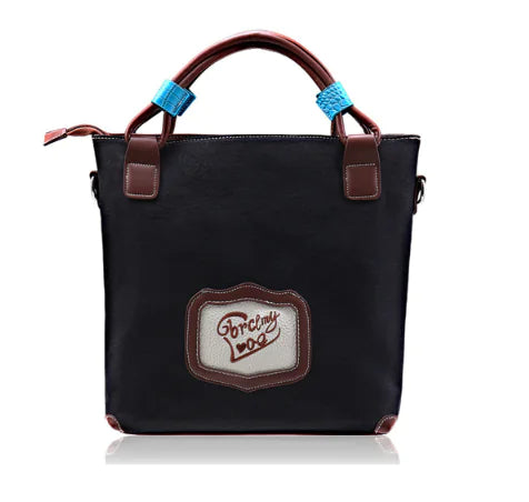 Embroidered Canvas Bag - Trendy Tote Bag