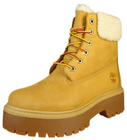 Timberland Womens Stone Street Mid Warm Lined Fashion Boot Wheat Nubuck 6 Wide