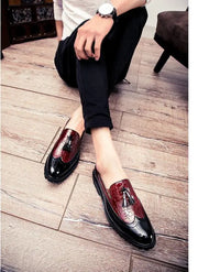 Men's Leather Loafers with Tassels