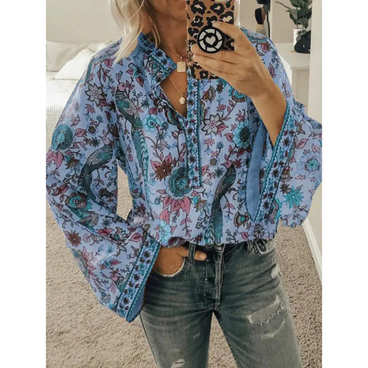 Printed Beach Casual Shirt for Work Holidays