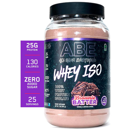 All Black Everything 25g Whey Protein Powder | Brownie Batter | 27 Servings | Whey Protein Isolate | Low Carbs & Low Sugar | MCTs