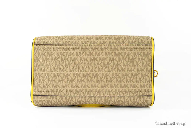 Michael Kors Travel Medium Daffodil Signature PVC Duffle Bag