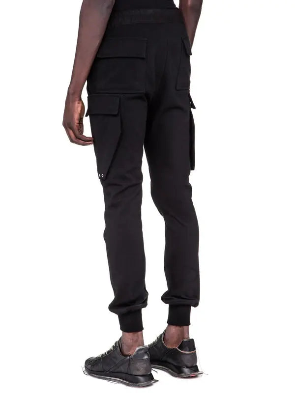 3D Tailored Slim Fit Multi-Pocket Pants with Elastic Waist