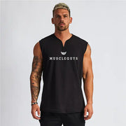 Men's V Neck Compression Sleeveless Workout Vest