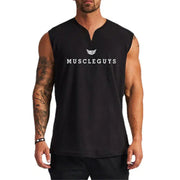 Men's V Neck Compression Sleeveless Workout Vest