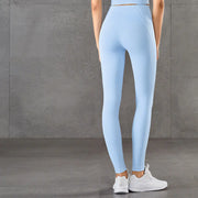 High Waist Stitching Nude Yoga Pants