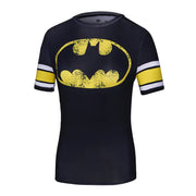 Superman Captain America Pattern Women's Gym Top