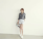 Linen Shirt, Casual Loose Thin Cotton-Linen Top