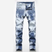 Men's Slim Fit Ripped Jeans - Trendy Cross-Border Style