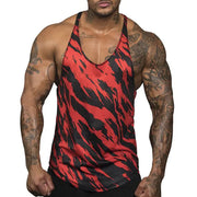 Men's Casual Polyester Gym Vest - Breathable & Sweat-Absorbing