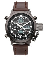 Men's Electronic Watch with Belt Design