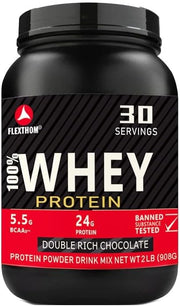 Flexthom 100% Whey Protein Powder - Rich Double Chocolate Flavor | High-Performance Protein for Muscle Growth (2 lbs