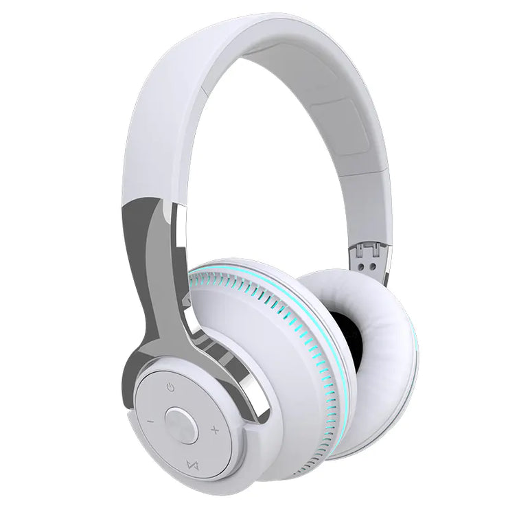 New H2 Bluetooth Over-Ear Headphones with Bass Lights