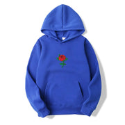 Rose Print Unisex Fashion Hooded Sweatshirt