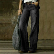 Women's Retro Wide-Leg Jeans for Casual Wear