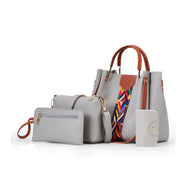 Fashionable Women's 4-Piece Handbag Set (Tote & Crossbody)
