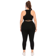 Plus Size Women's Sportswear Seamless Yoga Set