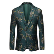 UNINUKOO Mens Floral Blazer Jacket Slim Fit Paisley Tuxedo Suit