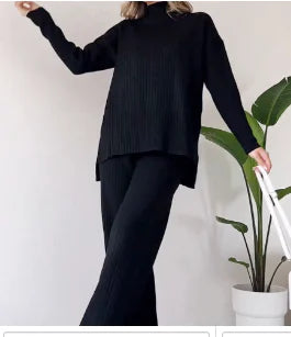 2-Piece Classy Outfit - Black, Fall 2023 Fashion Set