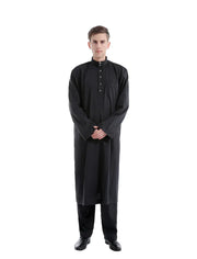 Solid Color Two-Piece Men's Muslim Robe