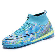 Men's High-Top Soccer Cleats for Turf Training